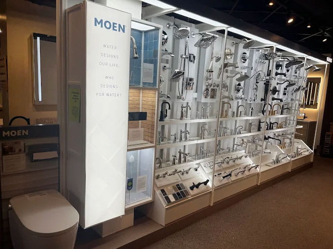 Moen faucets in theWeinstein Supply Willow Grove Kitceh & Bath Showroom