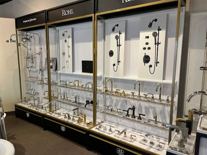 Rohl faucets in the Weinstein Supply Willow Grove Kitcen & Bath Showroom